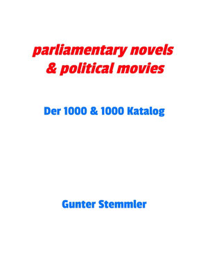 cover image of parliamentary novels & political movies